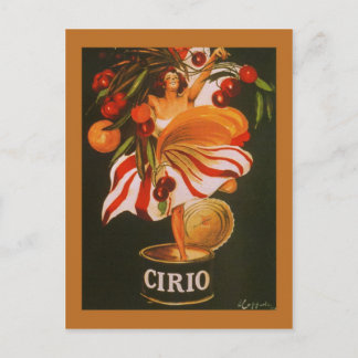 Vintag Cirio Cherries Italienisch Postkarte