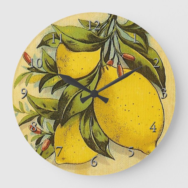 Vintag Citronnelle Ad Große Wanduhr (Vorderseite)