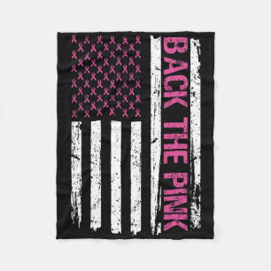 Vintag Ck The Pink American Flag Breast Cancer Aw Fleecedecke