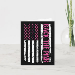 Vintag Ck The Pink American Flag Breast Cancer Aw Karte