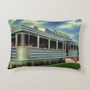 Vintag Classic 50er Retro Restaurant Pelican Diner Dekokissen