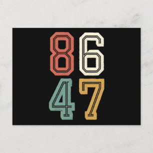Vintag Classic 86 47 Anti Trump 2024 Impeach Postkarte