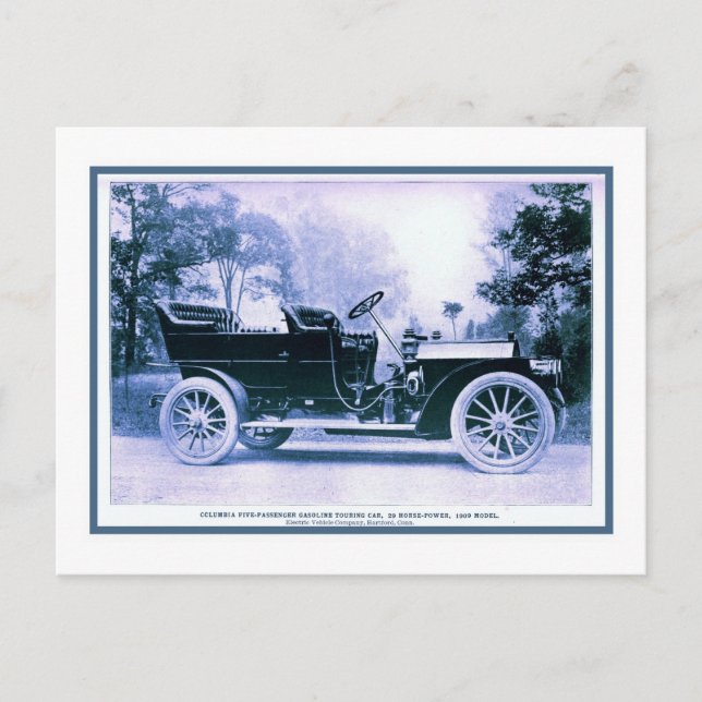 Vintag Classic American car Columbia 1909 Postkarte (Vorderseite)