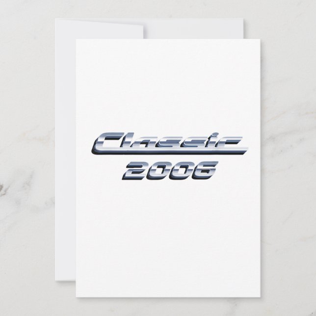 Vintag Classic Car 2006 Geburtstagsgeschenk Einladung (Vorderseite)
