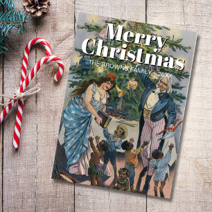 Vintag Classic Frohe Weihnachtsbaum Keppler Feiertagskarte