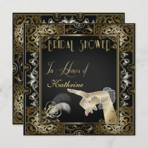 Vintag Classic Gatsby Style Brautparty Einladung