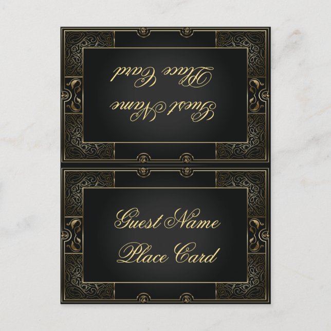 Vintag Classic Gatsby Style Platzkarte Postkarte (Vorderseite)