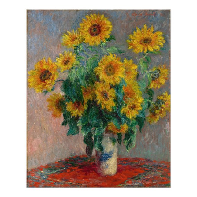 Vintag Claude Monet Bouquet Fotodruck (Vorne)