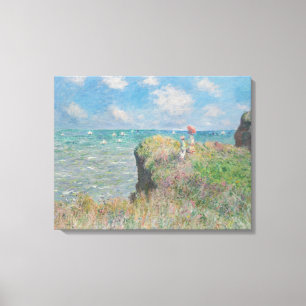 Vintag Claude Monet Cliff Walk bei Pourville Leinwanddruck