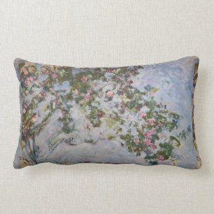 Vintag Claude Monet Die Rose Bush Lendenkissen