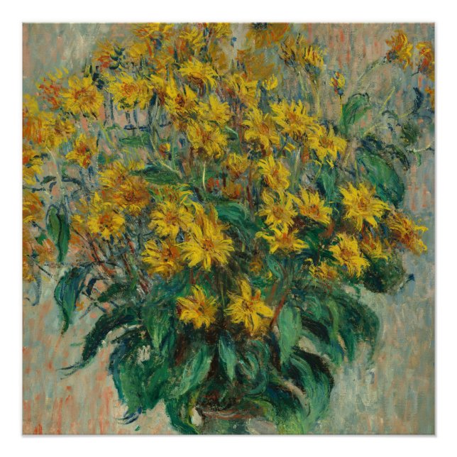 Vintag Claude Monet Jerusalem Artichokes Poster (Vorderseite)