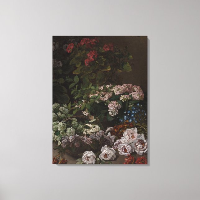 Vintag Claude Monet Spring Flowers Leinwanddruck (Vorderseite)