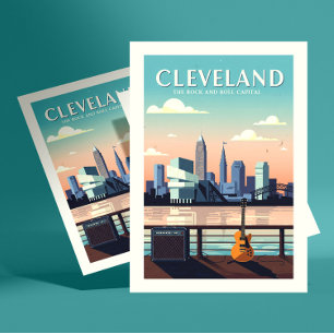 Vintag Cleveland Ohio Postkarte