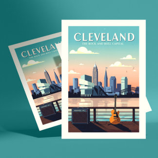Vintag Cleveland Ohio Postkarte