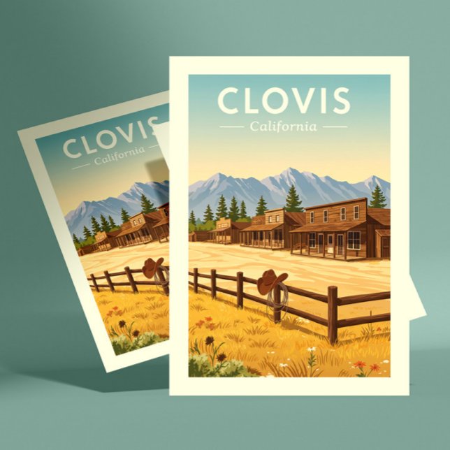 Vintag Clovis California Postkarte (Von Creator hochgeladen)