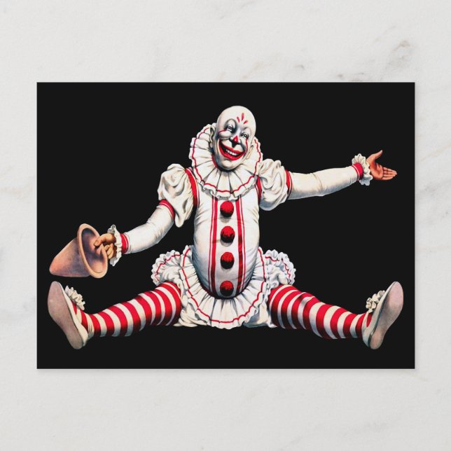 Vintag Clown Postkarte (Vorderseite)