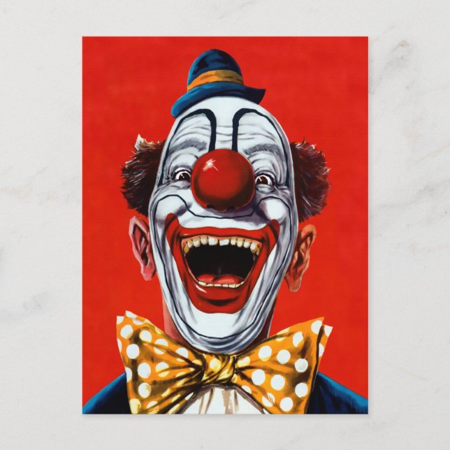 Vintag Clown Postkarte (Vorderseite)
