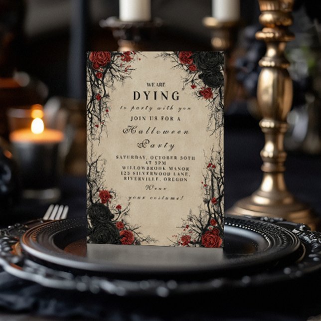 Vintag Cobweb Gothic Halloween Soirée Einladung (Von Creator hochgeladen)