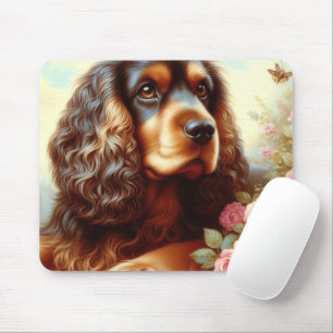 Vintag Cocker Spanischmalerei Mousepad