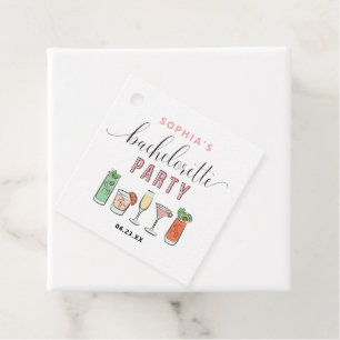 Vintag Cocktails Junggeselinnen-Abschied Gefallen Geschenkanhänger