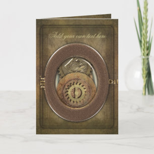 Vintag Cogs Steampunk Personalisiert Karte