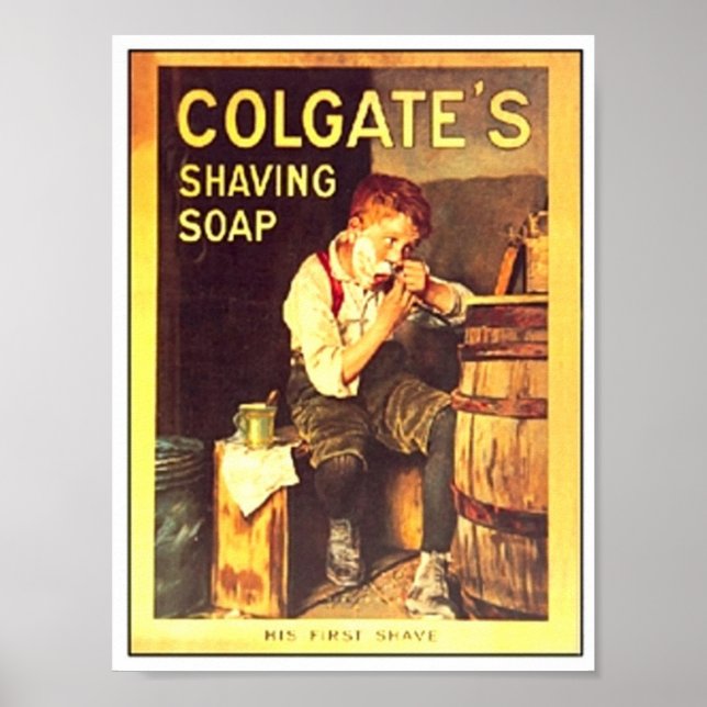 Vintag Colgate Shave Soap Bop Shave Poster (Vorne)