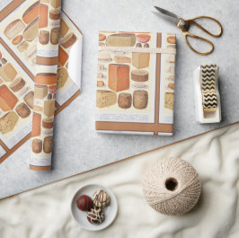 Vintag Collage of Household Cheeses, Beeton, 1923 Geschenkpapier