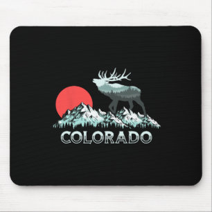 Vintag Colorado Elk Hunter Conservation Retro Gra Mousepad