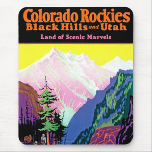 Vintag Colorado ~ Land der Landschaftlichen Wunder Mousepad