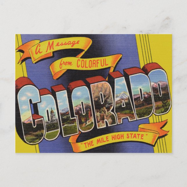 Vintag Colorado Postkarte (Vorderseite)