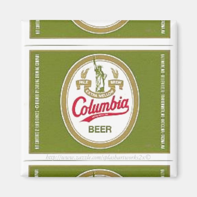 "Vintag-Columbia-Bier-Etikett" Magnet (Vorne)