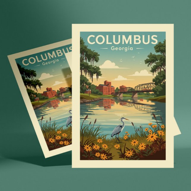 Vintag Columbus Georgia Postkarte (Von Creator hochgeladen)