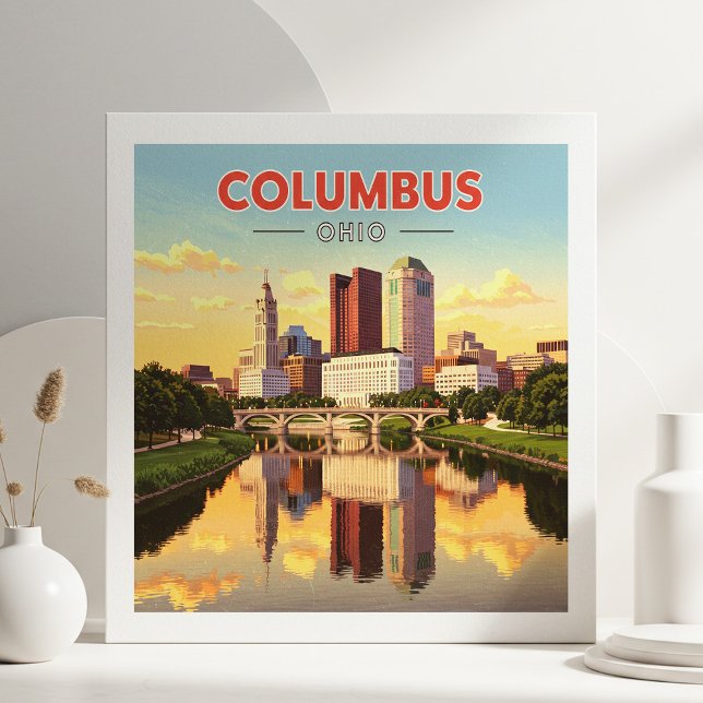 Vintag Columbus Ohio Fliese (Von Creator hochgeladen)