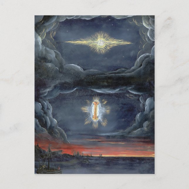 Vintag Comet Book Illustration Pertica Postkarte (Vorderseite)