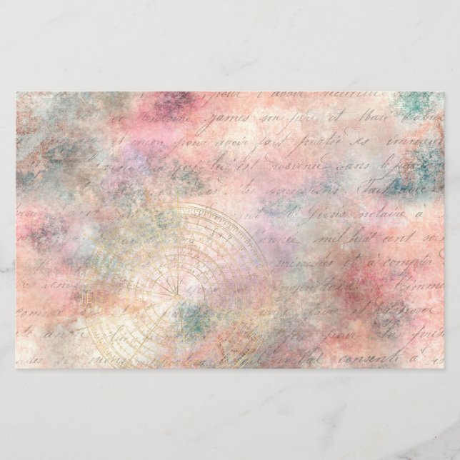 Vintag Compass Ephemera Decoupage Scrapbook (Vorderseite)