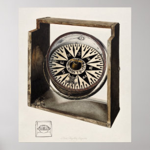 Vintag Compass Poster
