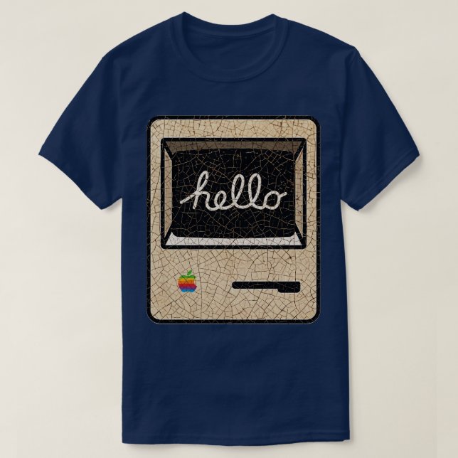 Vintag Computer Hello Mac 1984 T-Shirt (Design vorne)