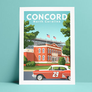 Vintag Concord North Carolina Postkarte