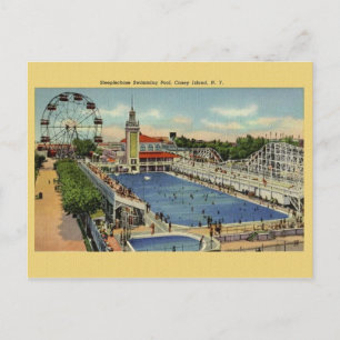 Vintag Coney Island New York Postcard Postkarte