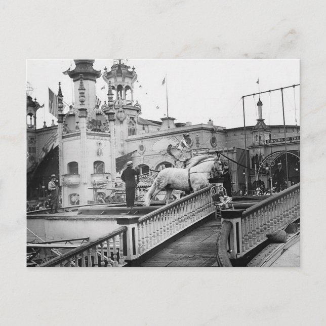 Vintag Coney Island Postkarte (Vorderseite)