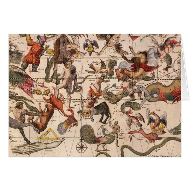 Vintag Constellation Star Map von Backer und Broen (Vorderseite (Horizontal))