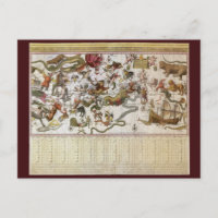 Vintag Constellation Star Map von Backer und Broen