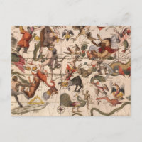 Vintag Constellation Star Map von Backer und Broen