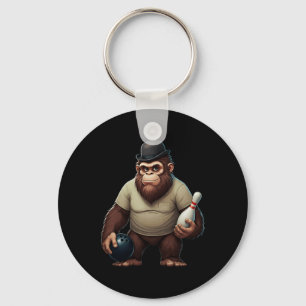 Vintag Cooler Bowler Bigfoot Sasquatch Yeti Bowlin Schlüsselanhänger