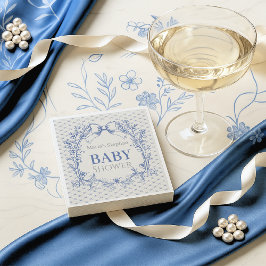 Vintag Coquette Blue Babydusche Serviette