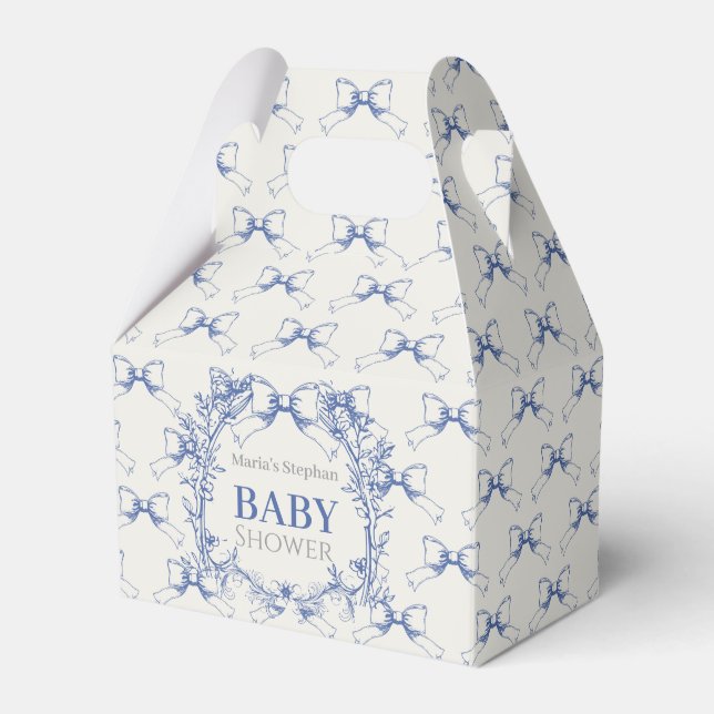 Vintag Coquette Blue Bow Geschenkschachtel (Vorderseite)