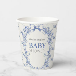 Vintag Coquette Blue Bow Pappbecher