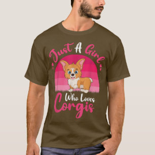 Vintag Corgi Hund Lover Nur ein Mädchen, die Corg  T-Shirt