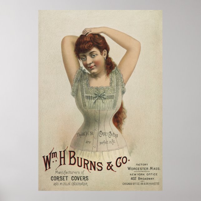 Vintag Corset Manufacturer 1878 Poster (Vorne)