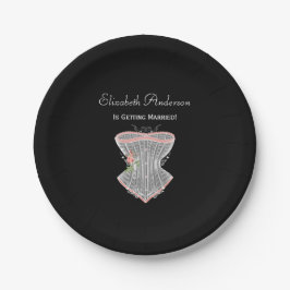 Vintag Corset Personal Lingerie Brautparty Pappteller